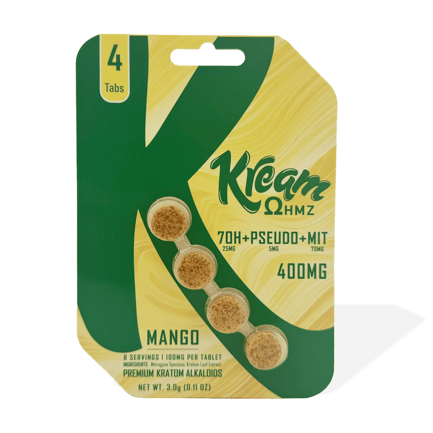 ♡ＲＡＮ♡　クリーム10本 KREAM 7OH + PSEUDO + MIT 100MG PER TAB | 8 SERVINGS | 4 TABS | 10PK